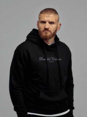 MANTO hoodie peacefull violence - black